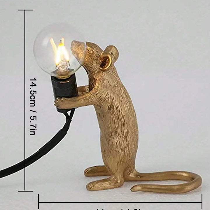 Modern Led Resin Animal Rat Table Lamp, Art Rat Shaped Bedside Gift Lamp, Led  Decorative Table Lamp (Bulb Included)